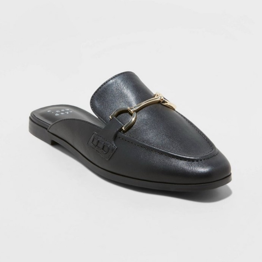 Women’s Sandy Mule Flats with Memory Foam Insole -A New Day- Black With Box